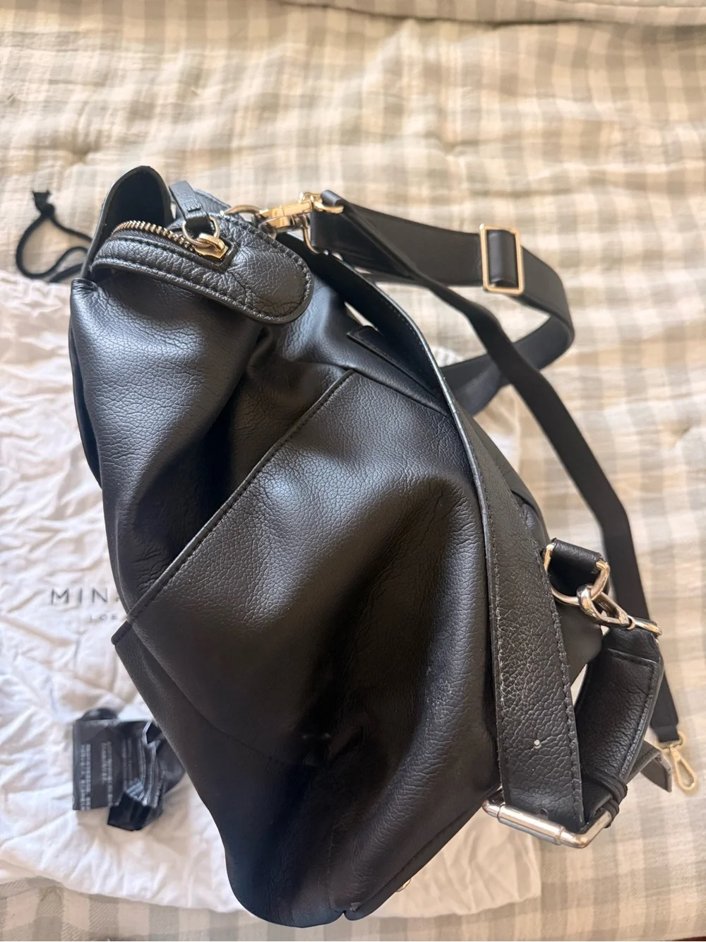 Mina Baie Vegan Leather Diaper Bag (older Model)